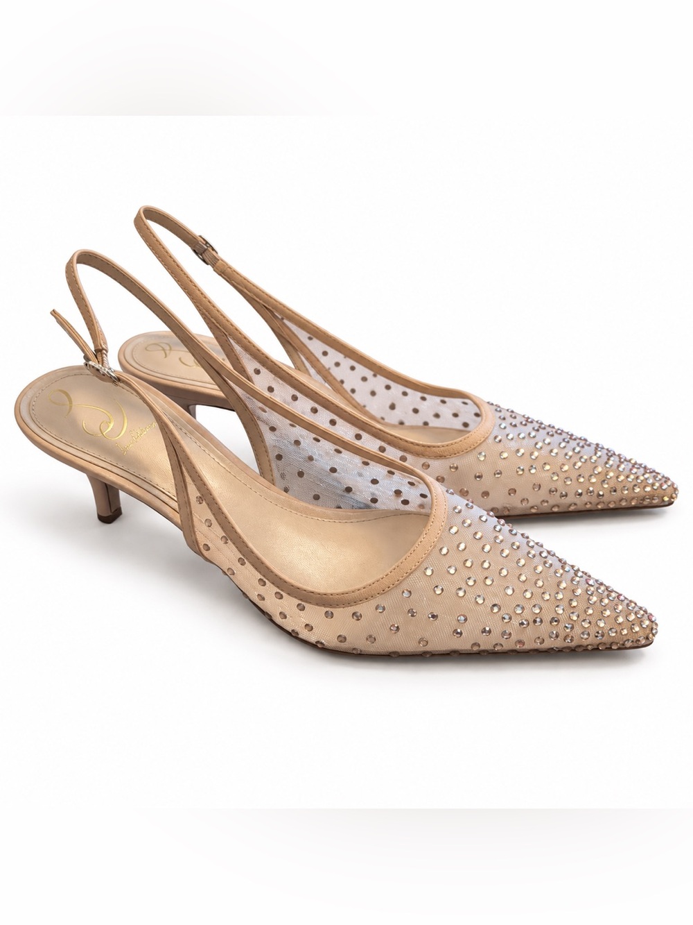 Women's Biankas Pointed Toe Embellished Slingback Pumps